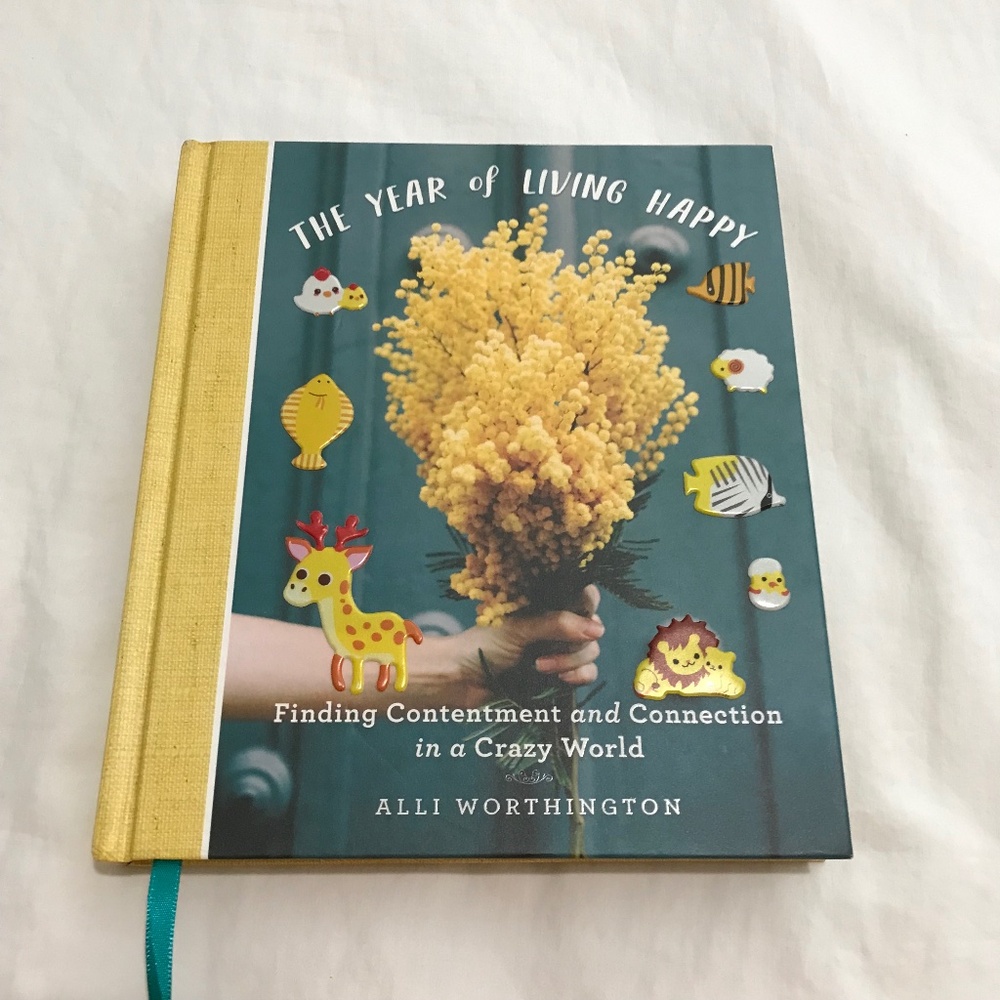 📚3/$35 The Year of Living Happy 100 Day Devotional Journal Book Hardcover